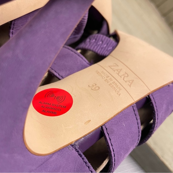 NWT Zara Purple Suede Stiletto Heels Made in Spain 39 - Picture 10 of 12